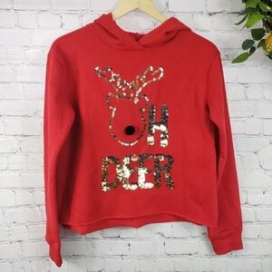 JUSTICE Long Sleeve Flippy Hoodie Size 14/16